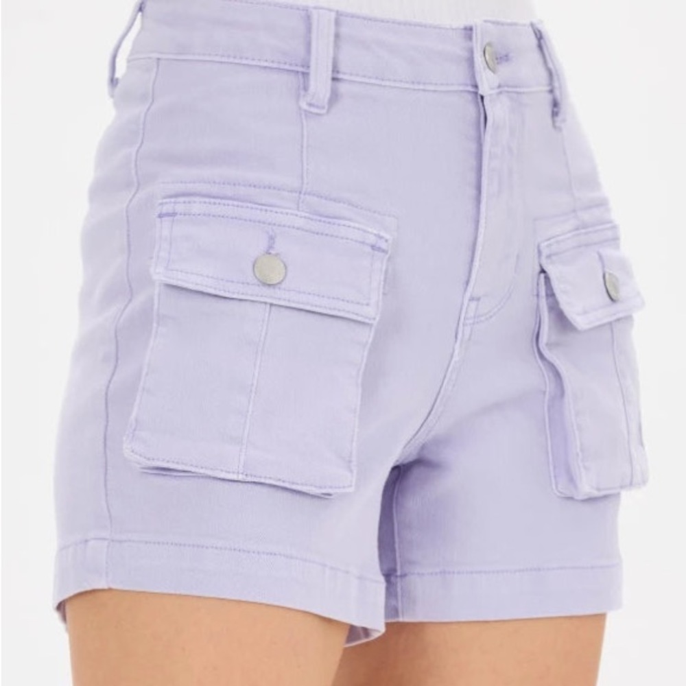 Lena Lavender Cargo Shorts by Judy Blue